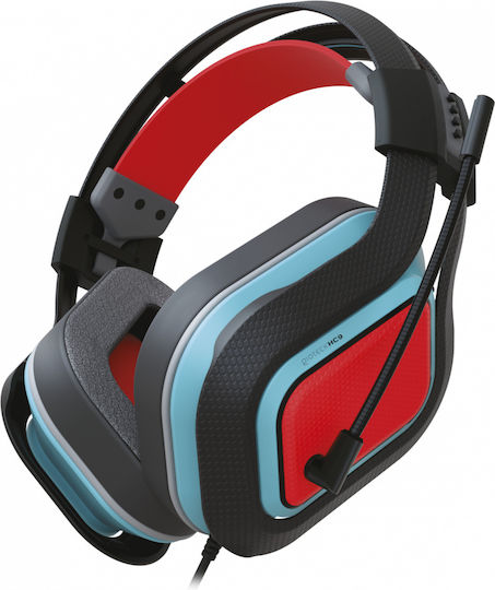 Gioteck Hc-9 Über Ohr Gaming-Headset mit Verbindung 3,5mm Red / Light Blue