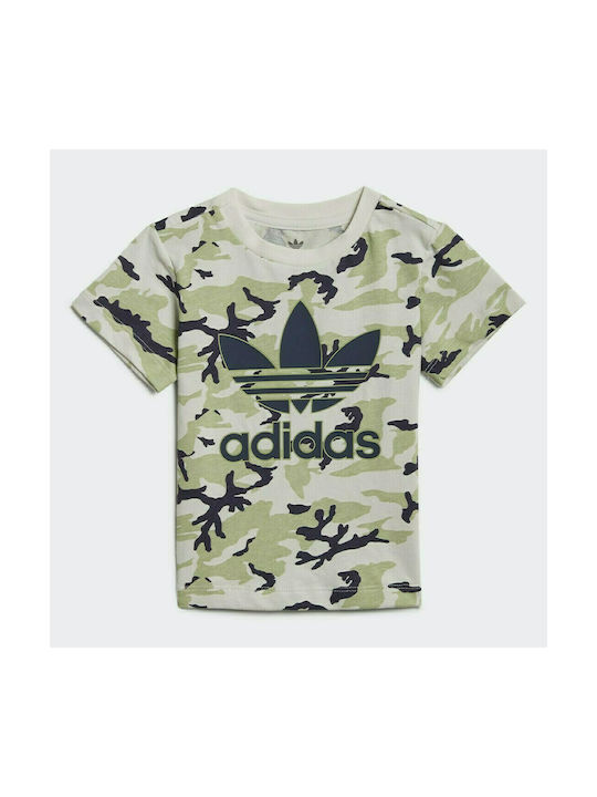 Adidas Παιδικό T-shirt Χακί