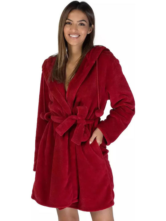 Bonatti Χειμερινή Γυναικεία Fleece Ρόμπα Κόκκινη Mary