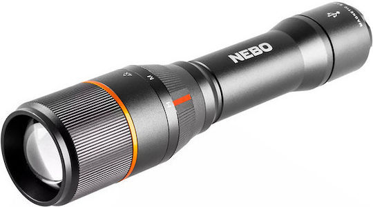 Nebo Rechargeable Flashlight LED IP67 with Maximum Brightness 1500lm Davinci Silver
