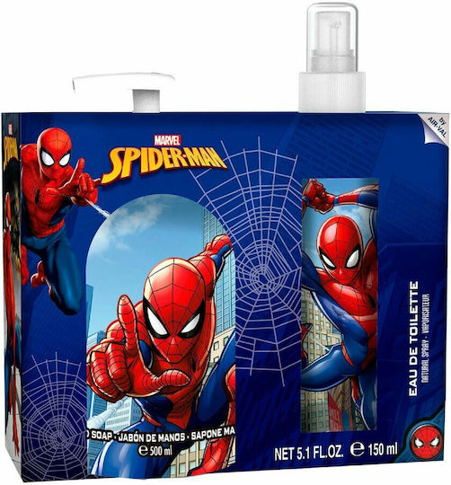 Air-Val International Spiderman Set Copii Eau de Toilette cu Săpun de mâini 500ml 150ml