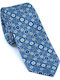 Legend Accessories Silk Men's Tie Printed Cyan