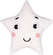 Mother Baby Διακοσμητικό Μαξιλάρι Κούνιας Star Smile Λευκό 43x43cm