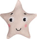 Mother Baby Διακοσμητικό Μαξιλάρι Κούνιας Star Smile Μπεζ 43x43cm