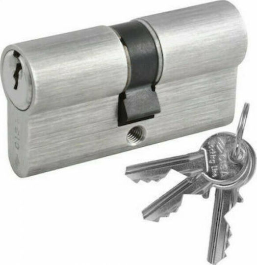 Cisa Cilindru de Încuietoare 70mm (35-35) cu 3 Chei Argintiu