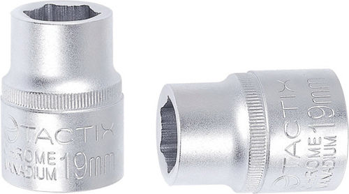 Tactix Socket Hex with Square Drive 3/4" Diameter 19mm