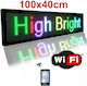 Semn LED rulant Cu o singură față Impermeabila 100x40cm RGB