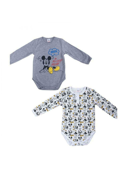 Disney Baby Bodysuit Underwear Set Long-Sleeved Gray 2pcs