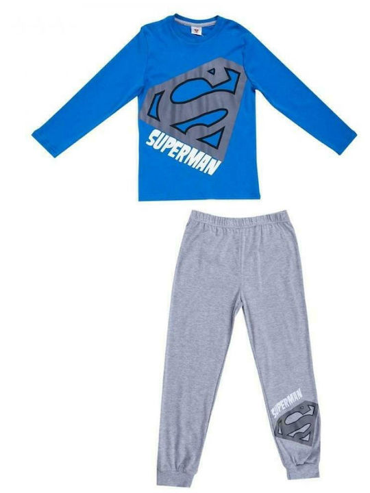 Warner Bros Kinder Schlafanzug Winterlich Baumwoll Blau