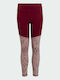 Kids Legging Sports Long Burgundy Aeroready