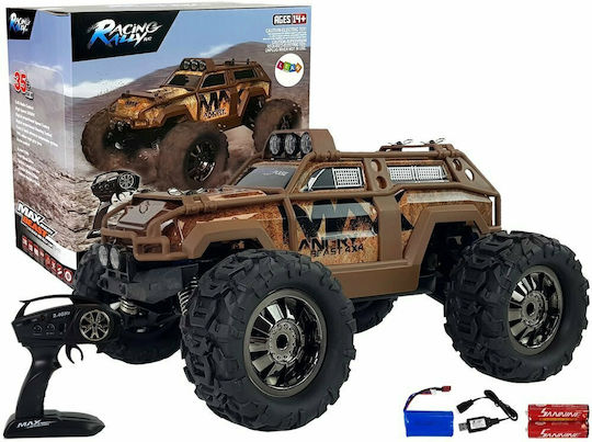 Lean Toys Радиоуправляемо Автомобил Чудовищен камион 4WD Кафяв
