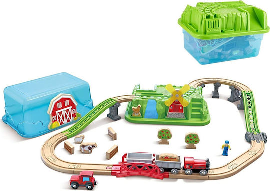 Hape Set with Train made of Wood for 3++ Years