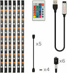 Ksix Bandă LED Alimentare USB (5V) RGB Lungime 0.5m cu Telecomandă SMD5050