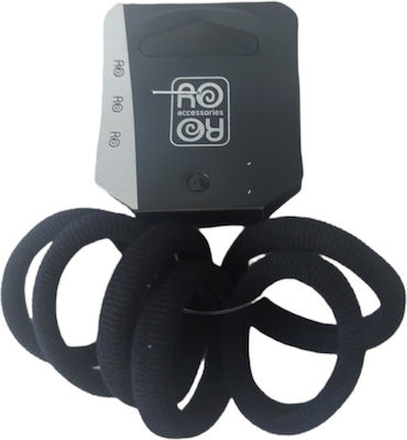 Ro-Ro Accessories Λάστιχο Μαλλιών 2.5cm 6τμχ Haargummis Schwarz 6Stück
