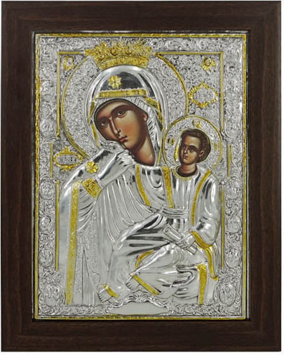 Marhome Saint Icon Panagia Paramythia made of Aluminum 28x36cm 13-00-662 Gold