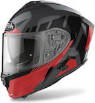 Airoh Spark Rise Black/Red Gloss Motorradhelm Volles Gesicht ECE 22.05 1520gr AIR000KRA255