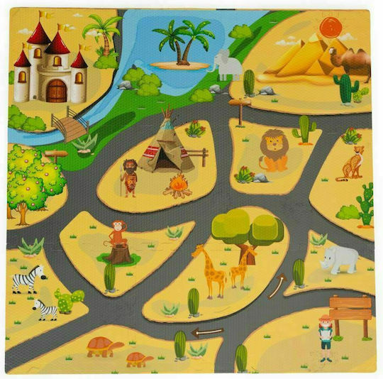 Ecotoys Детска игрална пътека Път Многоцветен 93x93см Дебелина 9мм