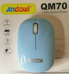 Andowl QM70 Wireless Mini Mouse Blue