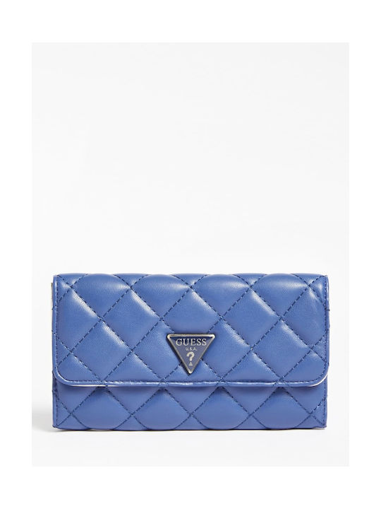 Guess Cessily SLG Pocket Groß Frauen Brieftasche Klassiker Blau