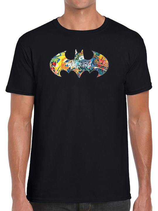 Batman Logo Grafity T-shirt σε Μαύρο χρώμα
