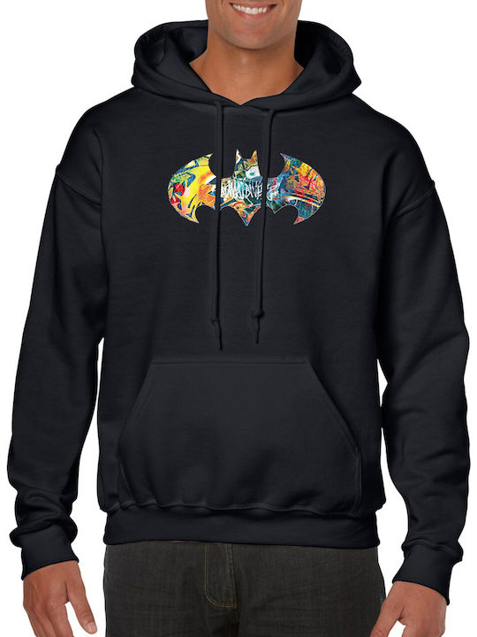 Logo Grafity Hoodie Batman Black