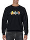 Logo Grafity Sweatshirt Batman Schwarz