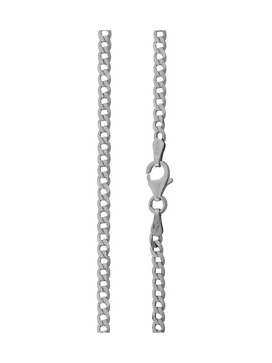 Mertzios.gr Silver Chain Neck Thin Thickness 2.8mm and Length 55cm