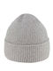 Beanie Γυναικείος Σκούφος με Rib Πλέξη Light Silver Grey Mélange