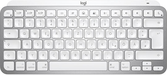 Logitech MX Keys Mini For Mac Kabellos Bluetooth Nur Tastatur Englisch US Pale Gray