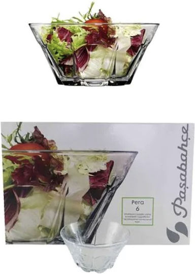 Pasabahce Pera Serving Bowl Round Glass Transparent with Diameter 13cm 6pcs