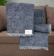 Linea Home Σετ Ριχτάρια 3τμχ Chenille Μπλε Ντένιμ LH2021320