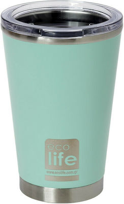 Ecolife Coffee Cup Glas Thermosflasche Rostfreier Stahl BPA-frei Mint 370ml 33-BO-4109