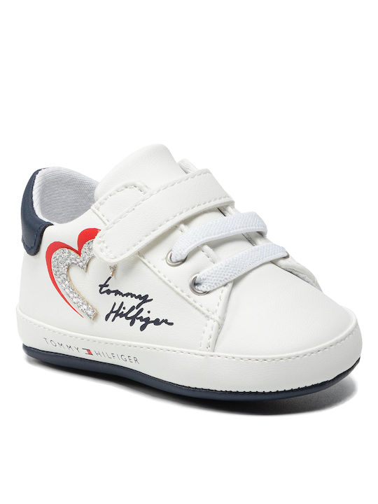 Tommy Hilfiger Βρεφικά Sneakers Αγκαλιάς Λευκά