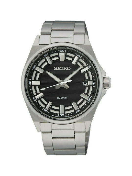 Seiko Racing Sports Uhr Batterie mit Silber Metallarmband