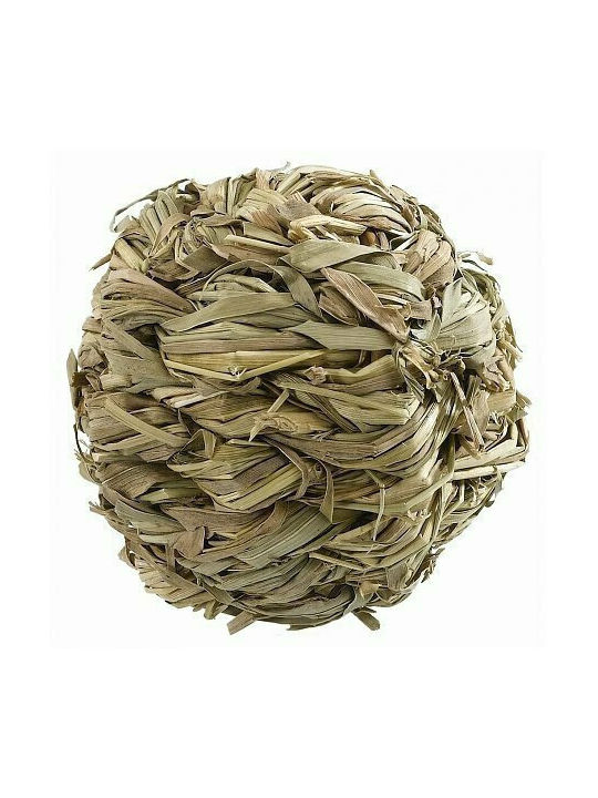 Ferplast Rodent Toy Ball Wheat with Bell for Rodents 10cm