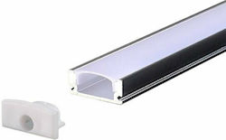 Optonica External LED Strip Aluminum Profile with Opal Cover 200x1.2x0.7cm