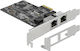 DeLock Wired Gigabit (2.5Gbps) Ethernet PCI-e Card