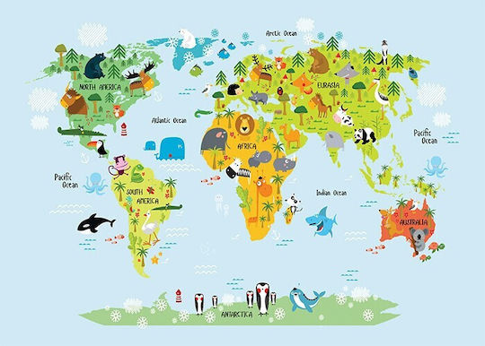 Canvastic Kids Wall Art Map