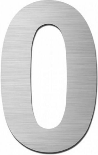 Grekon Hausnummer 0 in Silber Farbe 7cm 500/0