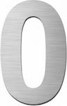 Grekon House Number 0 Sign Silver 12cm Inox 500-12/0