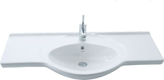 Creavit Smile Ένθετος Νιπτήρας Πορσελάνης 105.4x49.5cm Λευκός