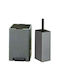 Viomes Mosaic 185.6 Plastic Toilet Brush and Bin Set 7lt Lava