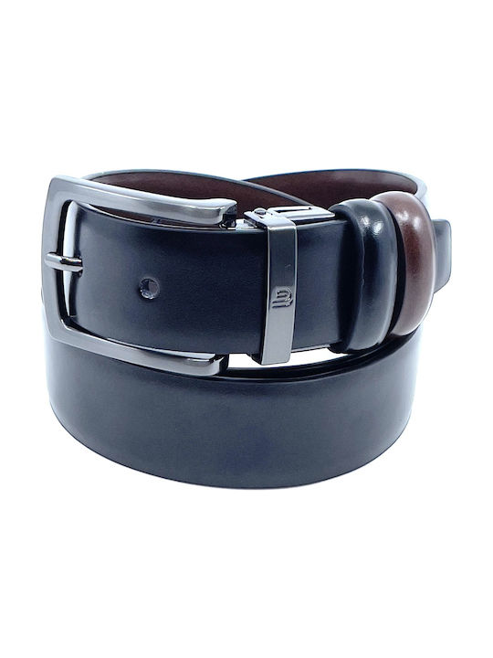 Legend Accessories -21 Men's Leather Double Sided Belt Μαύρη / Καφέ
