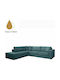 Venus Ecke Sofa mit Linker Ecke Petrol Blau 300x250cm