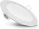 Optonica Rund Metallisch Einbau Spot mit integriertem LED und Natürliches Weißes Licht Weiß 8.5x8.5cm. 1Stück