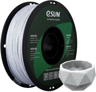 Esun EMarble PLA 3D Printer Filament White 1kg