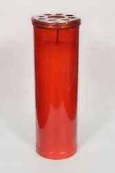 Sidirela Plastic Memorial Tribute Candle Τ100 Red 10 Days Burning Time