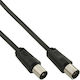 InLine Καλώδιο Κεραίας Coax male - Coax female Μαύρο 5m (69405S)