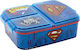 Stor Superman Plastik Kinder Lebensmittelbehälter Blau 19.5 x 16.5 x 6.7cm