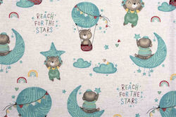 Dimcol Fitted Reach the Stars Green 70x140cm Dimcol Fitted Reach the Stars Green 70x140cm